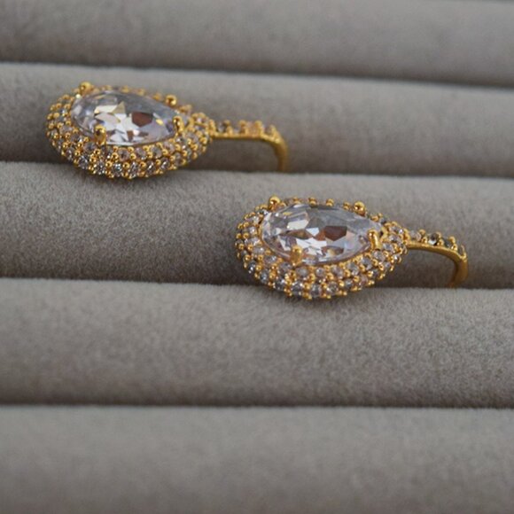 Kate Spade New York Cubic Zirconia Pavé Halo Drop Earrings - Picture 5 of 8